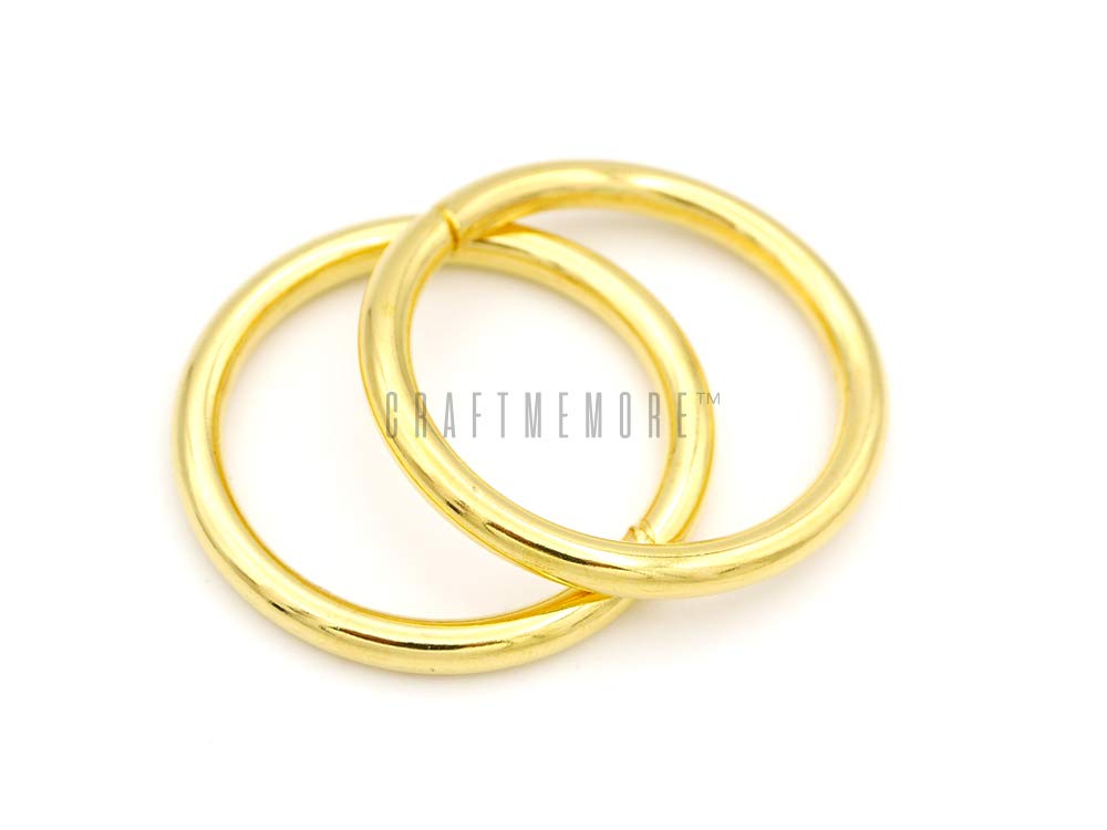 Amazon.com: CRAFTMEMORE O-Ring Findings Metal Non-Welded O Rings